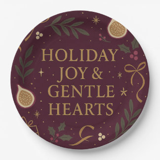 Plato De Papel Holiday Joy Paper Plate