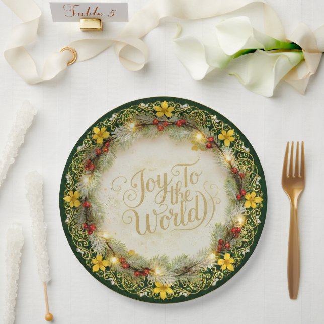 Plato De Papel Holiday Paper Plates (Boda)
