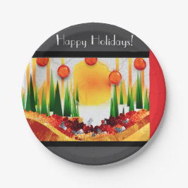 PLATO DE PAPEL HOLIDAY SUNSHINE WITHIN THE PINES :)