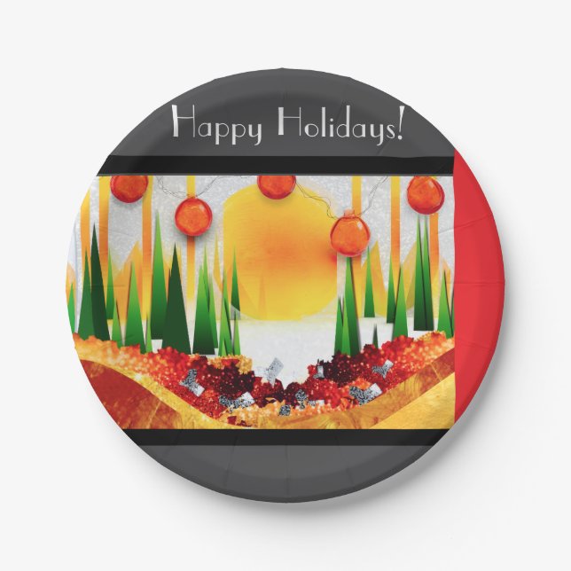 PLATO DE PAPEL HOLIDAY SUNSHINE WITHIN THE PINES :) (Anverso)