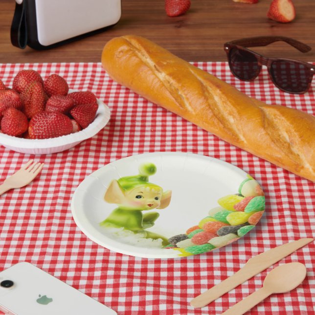 Plato De Papel Holly el elfo del Pixie (Picnic)