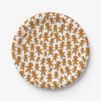 Plato De Papel Hombres de pan de jengibre
