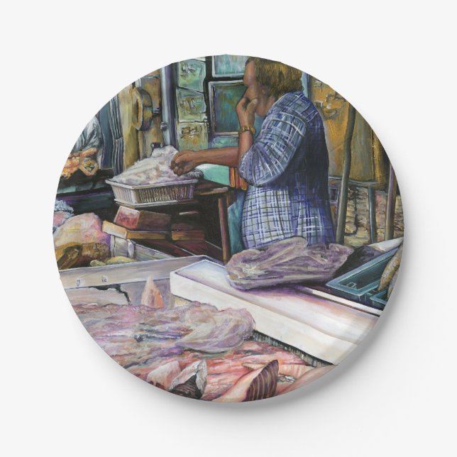 Plato De Papel Hombres del Desierto, Regalos del Mar, Jerusalén (Anverso)