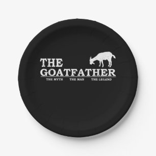 Plato De Papel Hombres Goat Far Pet Lover Fars Day