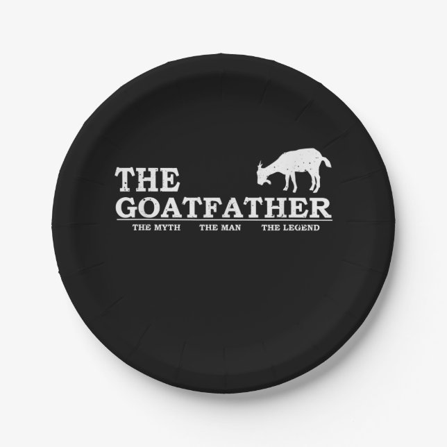Plato De Papel Hombres Goat Far Pet Lover Fars Day (Anverso)