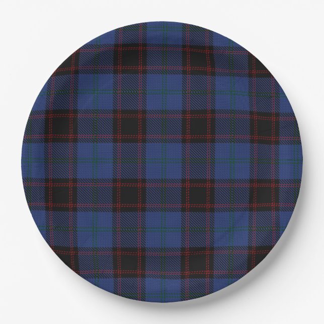 Plato De Papel Home Tartan (Anverso)