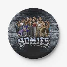 Plato De Papel Homies Party Plates, Lil Homies Birthday