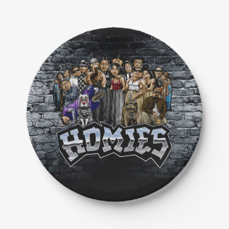 Plato De Papel Homies Party Plates, Lil Homies Birthday