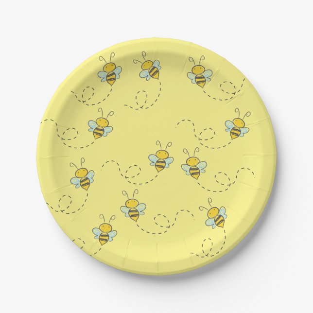 Plato De Papel Honey Bee (Anverso)
