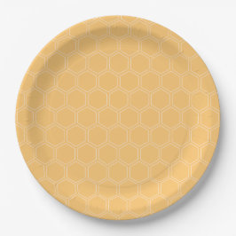 Plato De Papel Honeycomb Bumblebee Baby Shower
