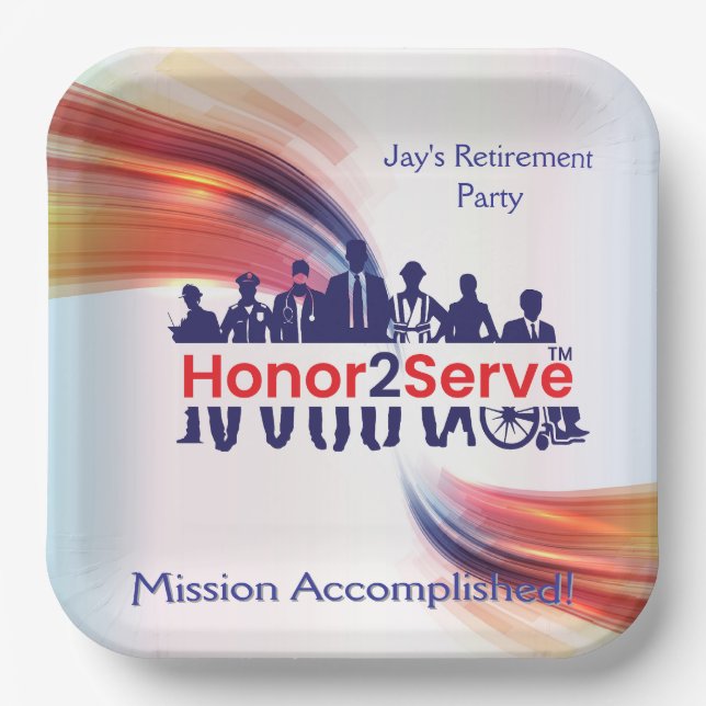 Plato De Papel Honor2Platos de servicio (Anverso)
