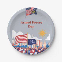 Plato De Papel "Honrando a nuestros héroes: Celebración del Día d