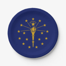 Plato De Papel Hoosier Flag, Flag of Indiana