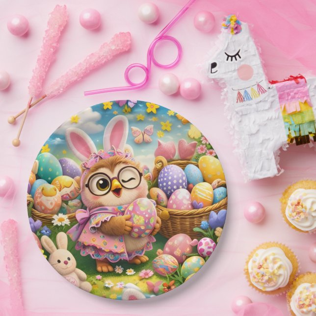 Plato De Papel hoot at easer party plate (Fiesta)
