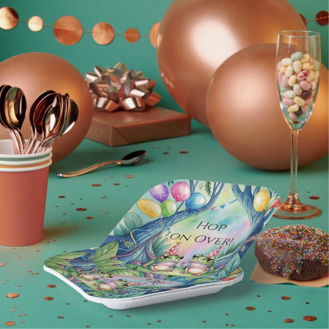 Plato De Papel Hop On Over Birthday Party (Multi)