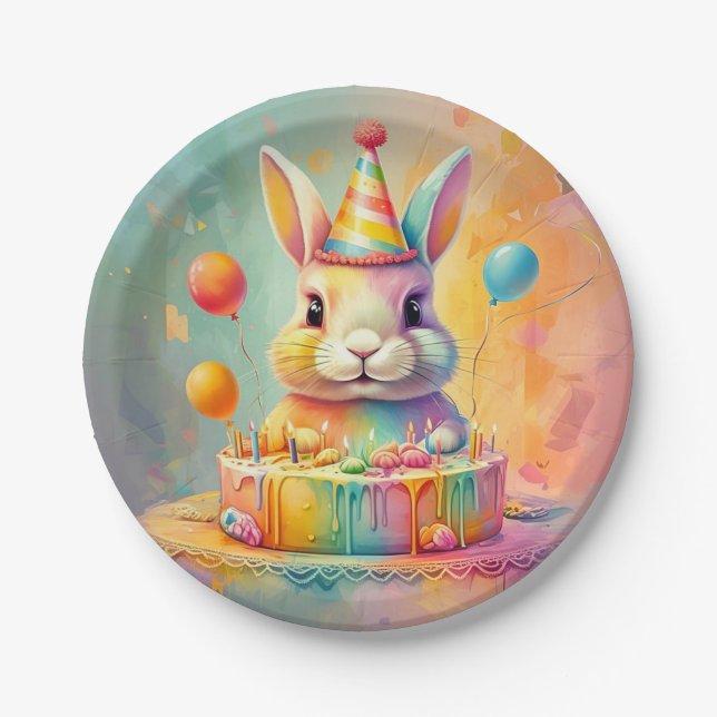 PLATO DE PAPEL " HOPPY BIRTHDAY DELIGHT " (Anverso)