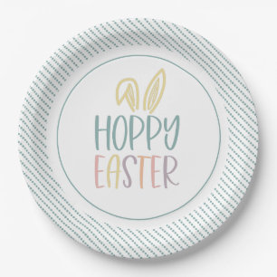 Plato De Papel Hoppy Ears Bunny