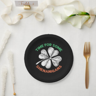 Plato De Papel Hora De St Patricks Para Algunos Shenanigans Fiest
