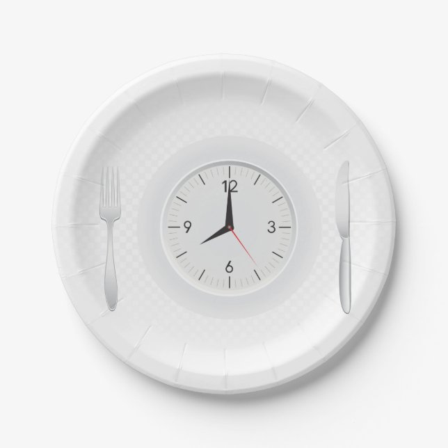 Plato De Papel Hora del desayuno (Anverso)