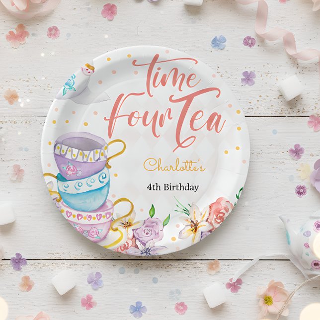 Plato De Papel Hora del té, cumpleaños del té cuarto (Subido por el creador)