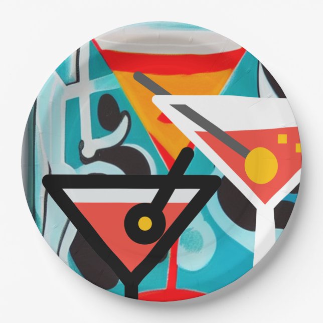 Plato De Papel Hora feliz (Anverso)