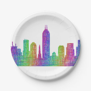 Plato De Papel Horizonte de Indianapolis