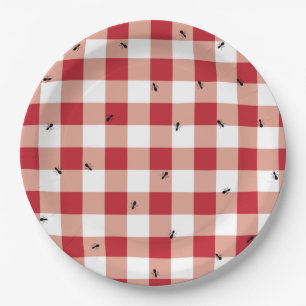 Plato De Papel Hormigas en una comida campestre