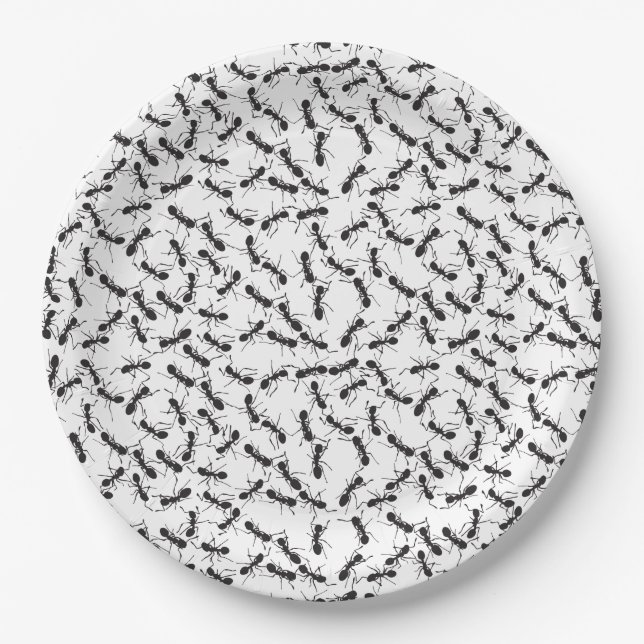 Plato De Papel Hormigas encendidas (Anverso)