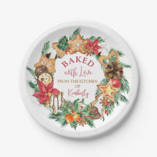 Plato De Papel Horneado de amor Navidades de guirnaldas