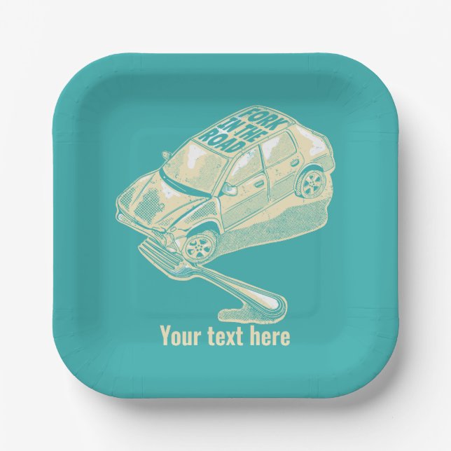 Plato De Papel Horquilla en el accidente de tráfico (Anverso)