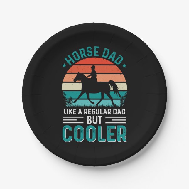 Plato De Papel Horse Dad (Anverso)