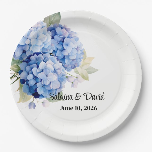Plato De Papel Hortensia  (Anverso)