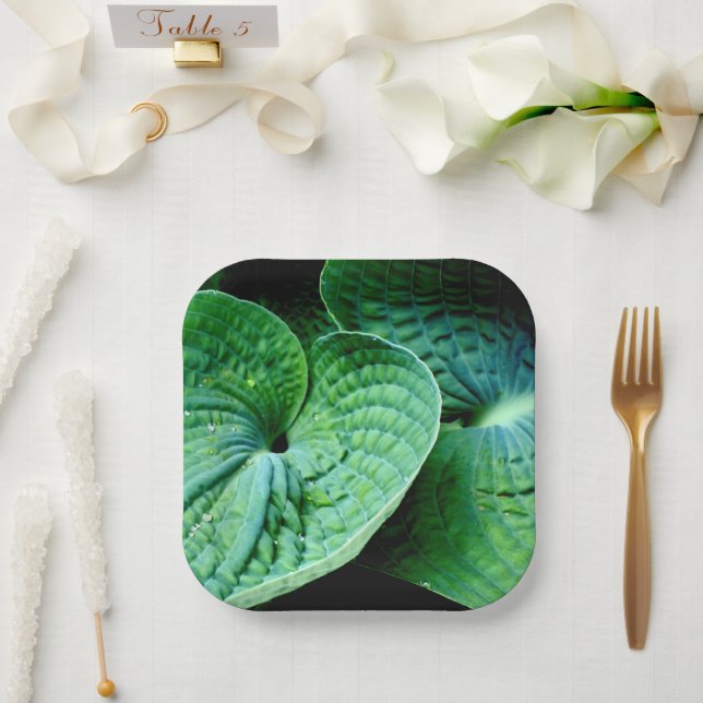 Plato De Papel Hosta Heart (Boda)