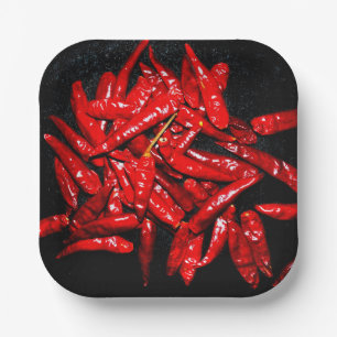 Plato De Papel Hot Pepper - Vida muerta