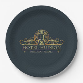 Plato De Papel Hotel de lujo Branding Monogrammed