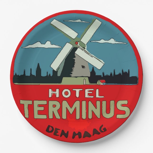 Plato De Papel Hotel Hage, Placas de papel (Anverso)