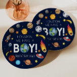 Plato De Papel Houston Tenemos Un Baby Shower De Galaxia Espacial<br><div class="desc">¡Estos son Houston,  tenemos placas de papel Baby Shower para galaxia espacial!</div>