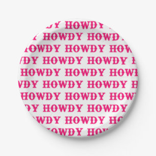 Plato De Papel Howdy Cowgirl Disco Última Bachelorette