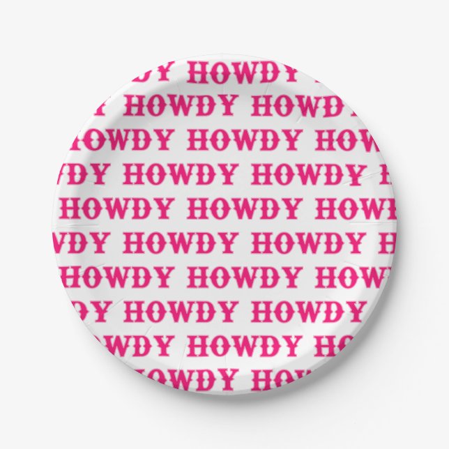 Plato De Papel Howdy Cowgirl Disco Última Bachelorette (Anverso)