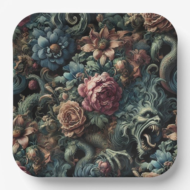 Plato De Papel Howl of the Gilded Wild – Gothic Mythical  (Anverso)