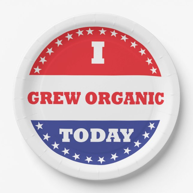 Plato De Papel Hoy Crecí Orgánico (Anverso)