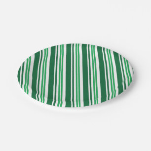 Plato De Papel Huella de menta verde