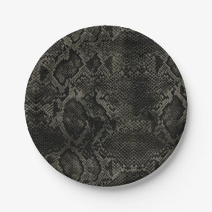 Plato De Papel Huella negra de serpiente