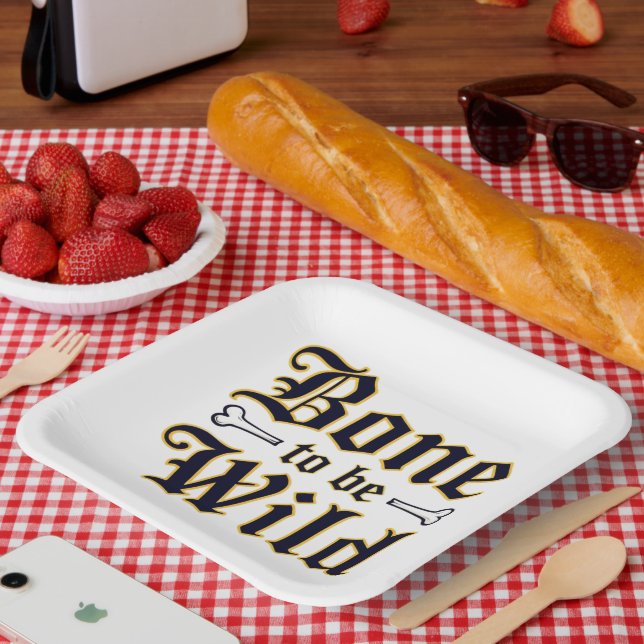 Plato De Papel Hueso Para Ser Salvaje (Picnic)