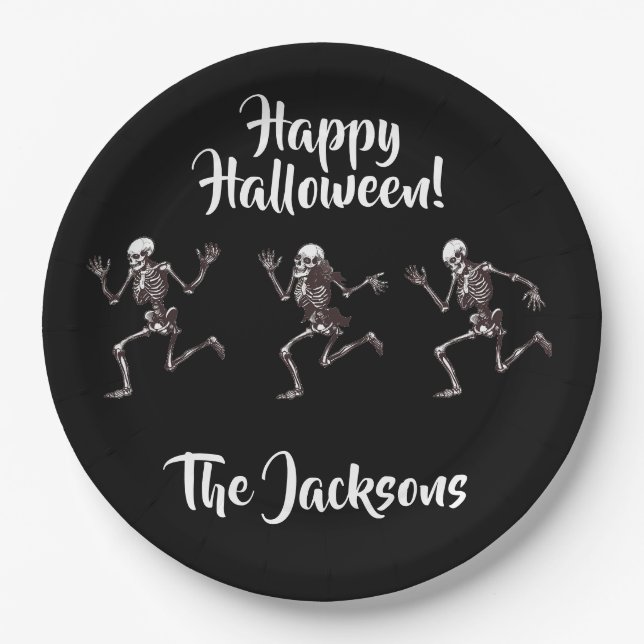 Plato De Papel Huesos danzantes (Anverso)