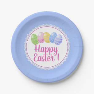 Plato De Papel Huevos de Pascua Placa de papel, papel de fiesta d