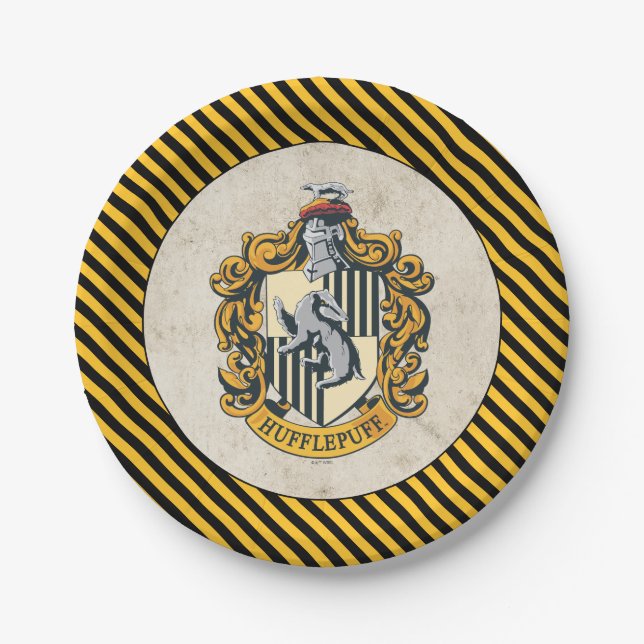 Plato De Papel Hufflepuff Crest (Anverso)