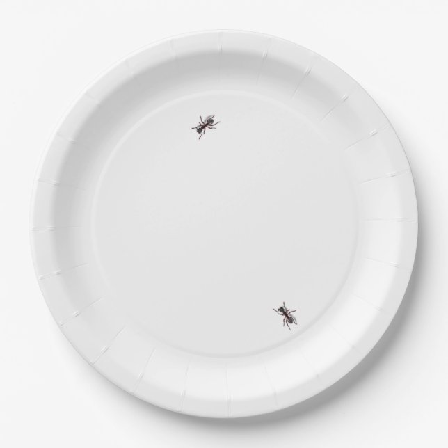 Plato De Papel Humor Bug Ant Funny (Anverso)