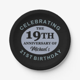 Plato De Papel Humor de cumpleaños 40 personalizado