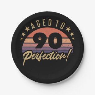 Plato De Papel Humor de cumpleaños retro 90